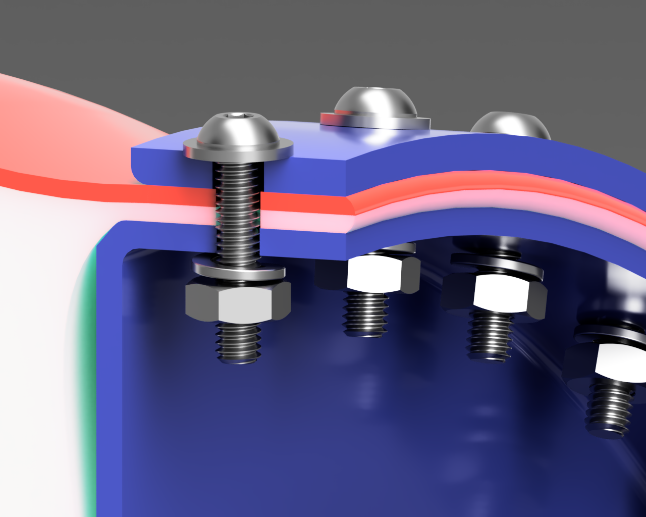 FlueTec 3D CAD Model Kesit Detayı
